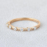 0.20CTW Round Brilliant Cut Two Prong Perfect Wedding Band Mapple Gems
